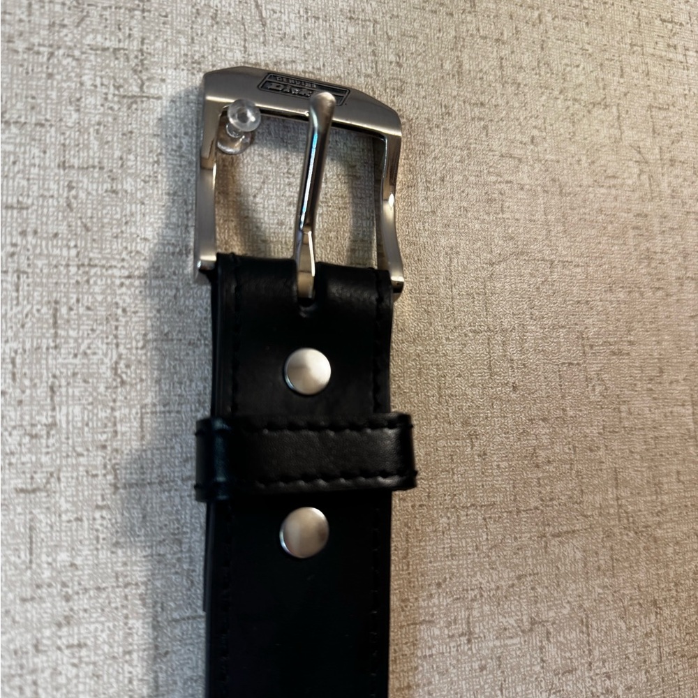 Dickies Black Belt with Silver Buckle